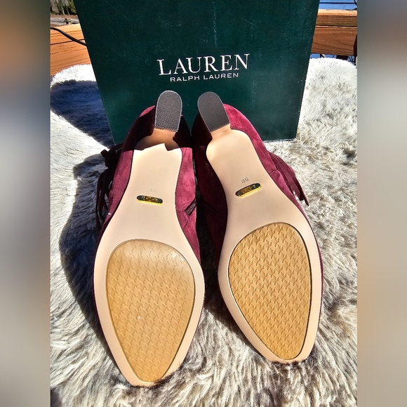 Ralph Lauren Red Booties with Tassle - Picture 4 of 5